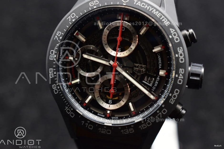 Ceramic HEUER Full Cal. Carrera A1887 XF Blk 01 45mm 0224
